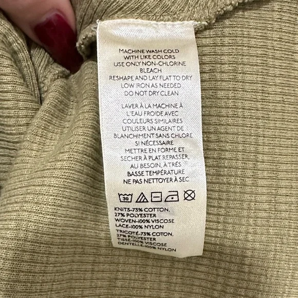 Anthropologie Olive Ruffle Long Sleeve Top - Picture 4 of 8